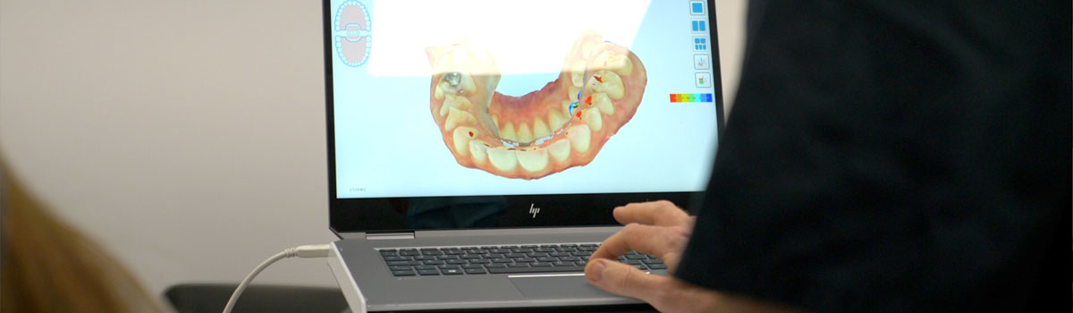 Laptop being used in Wrexham Dentist