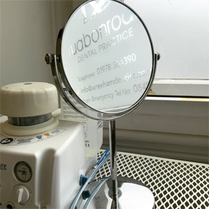 Patient mirror at Wrexham dentist