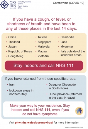 Important Notice from Public Health Wales