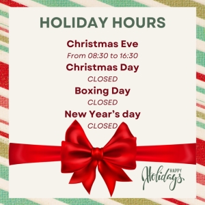 Christmas & New Year Opening Hours