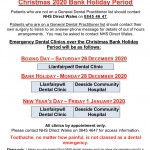 Emergency Dental Clinics for Christmas 2020